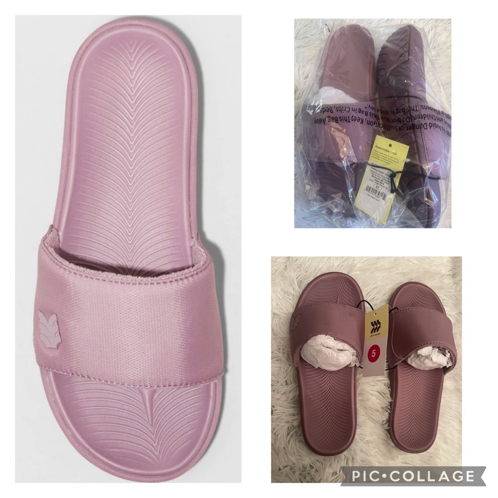 New*Sizes 5 & 11  Women’s Emerald Slide Sandals- All In Motion Purple 5 & 11